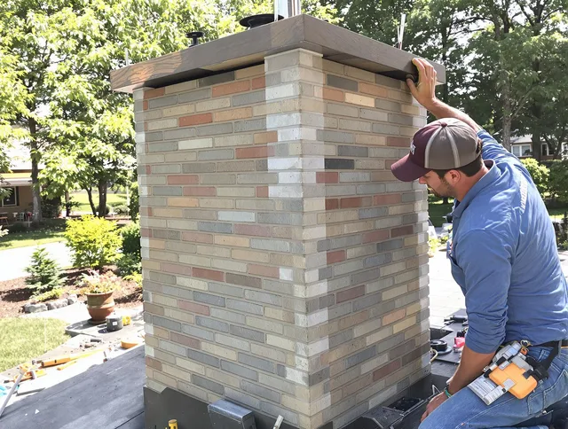 Maynard Chimney Sweep completing a modern chimney remodel in Maynard, MA