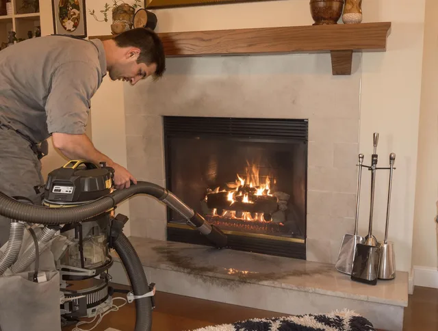 Routine fireplace upkeep by Maynard Chimney Sweep in Maynard, MA