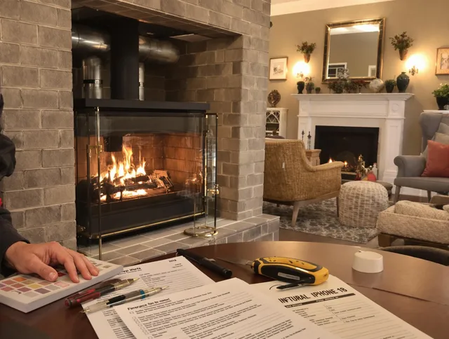 Maynard Chimney Sweep verifying fireplace safety measures in Maynard, MA